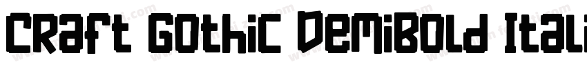 Craft Gothic DemiBold Italic字体转换